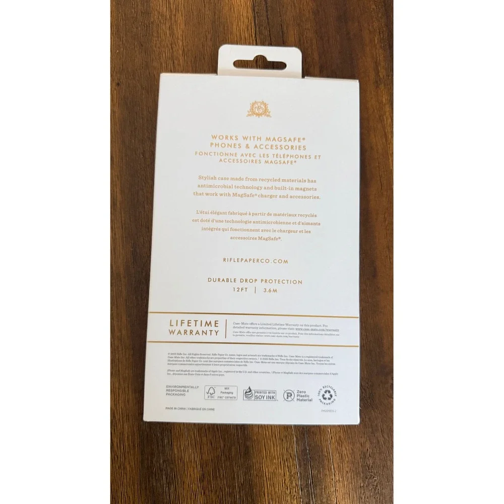 Rifle Paper Co iPhone 15 Pro Max Case Floral MagSafe Clear Protective Cover NEW
